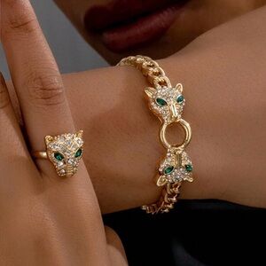 Cute ring and bracelet set